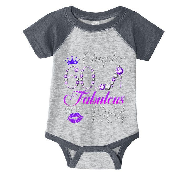 Chapter 60 Fabulous Since 1964 60th Birthday Gifts Infant Baby Jersey Bodysuit