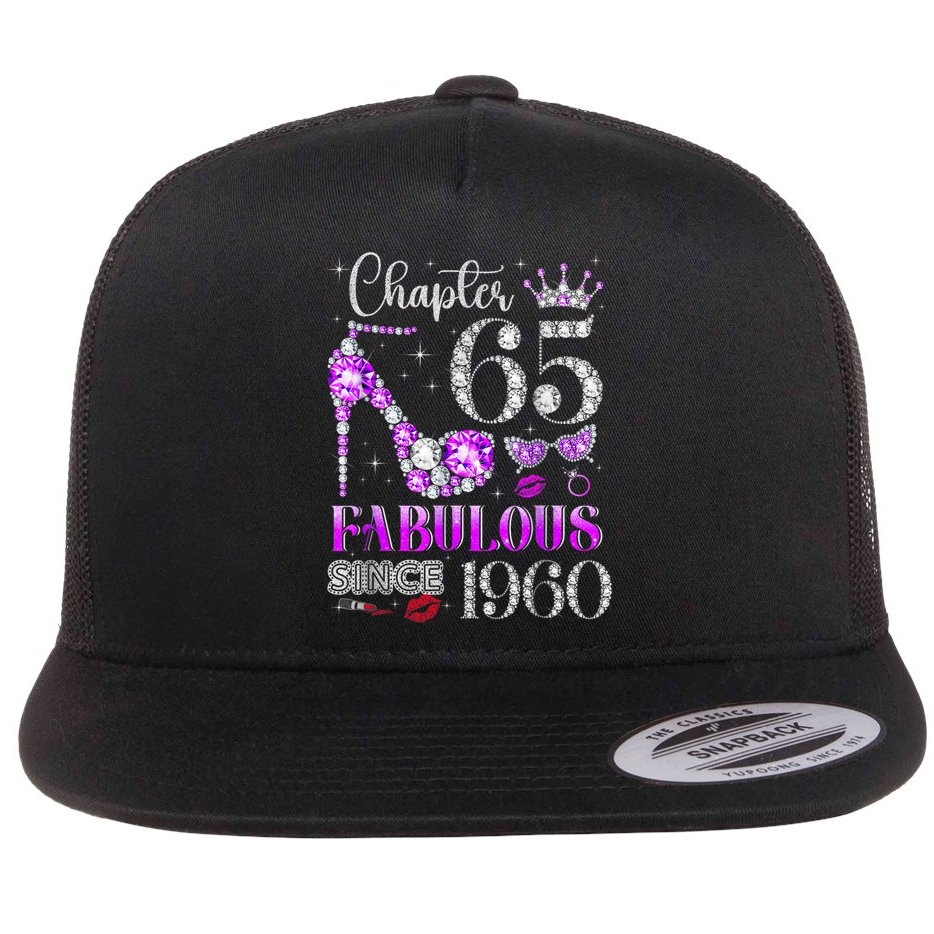 Chapter 65 Fabulous Since 1960 65th Birthday Flat Bill Trucker Hat