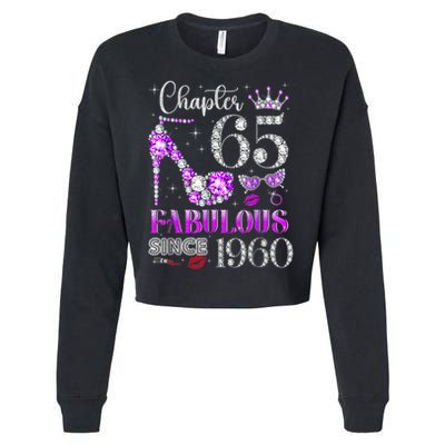 Chapter 65 Fabulous Since 1960 65th Birthday Cropped Pullover Crew