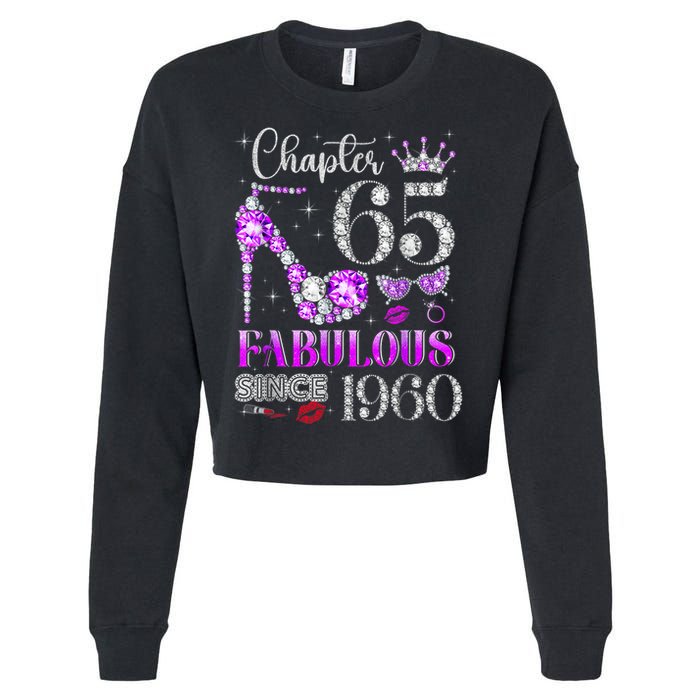 Chapter 65 Fabulous Since 1960 65th Birthday Cropped Pullover Crew