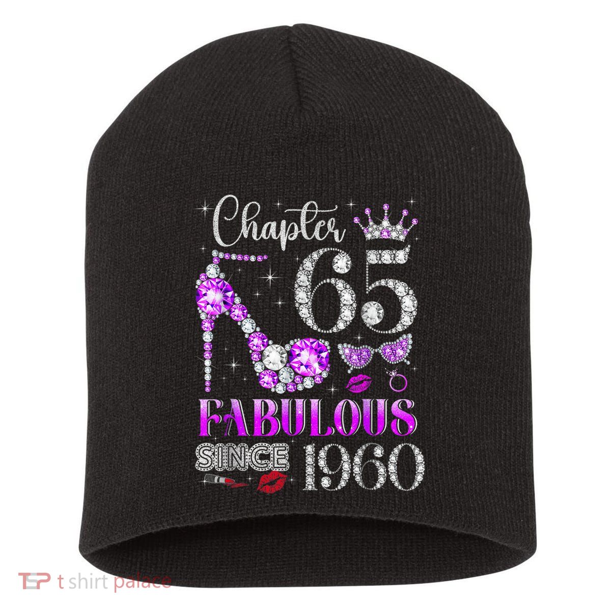 Chapter 65 Fabulous Since 1960 65th Birthday Short Acrylic Beanie