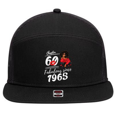 Chapter 60 Fabulous Since 1965 60th Birthday Queen 7 Panel Mesh Trucker Snapback Hat