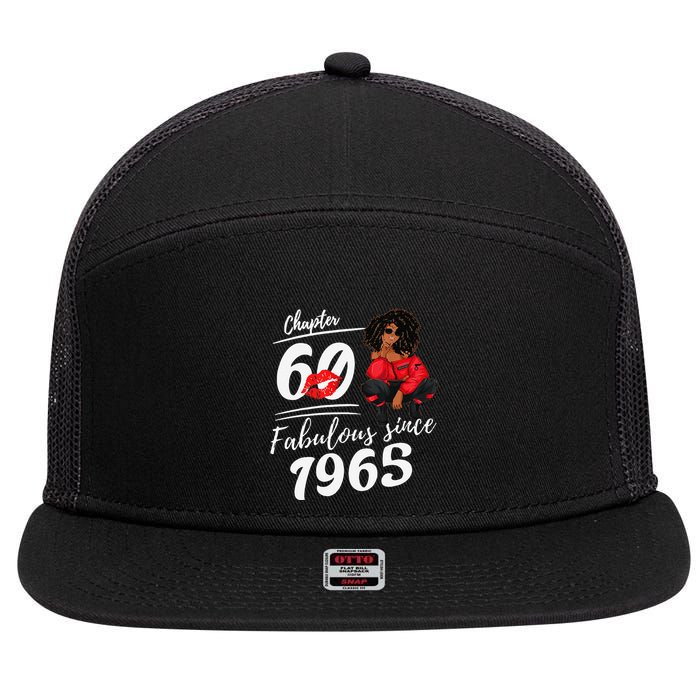 Chapter 60 Fabulous Since 1965 60th Birthday Queen 7 Panel Mesh Trucker Snapback Hat