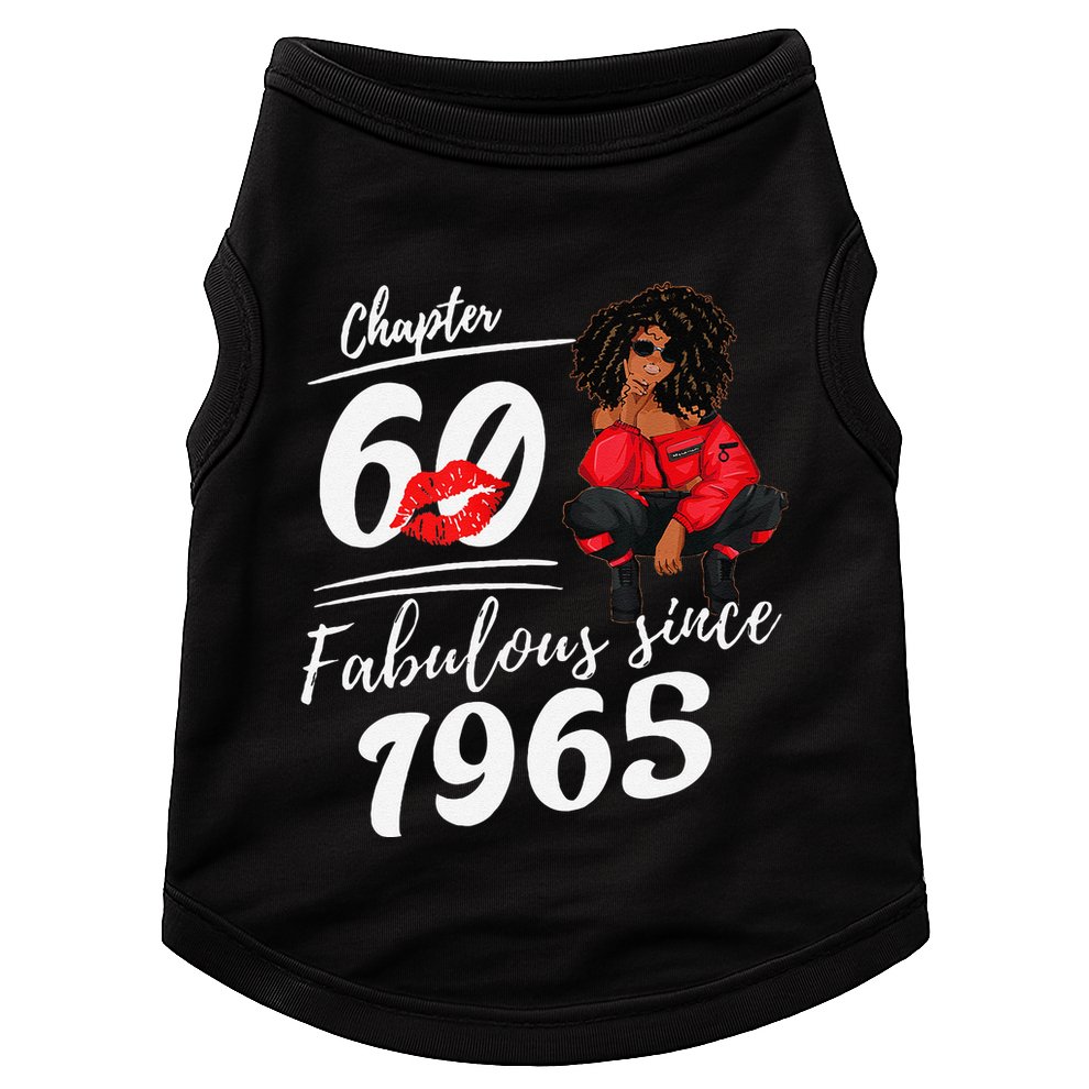 Chapter 60 Fabulous Since 1965 60th Birthday Queen Doggie Tank