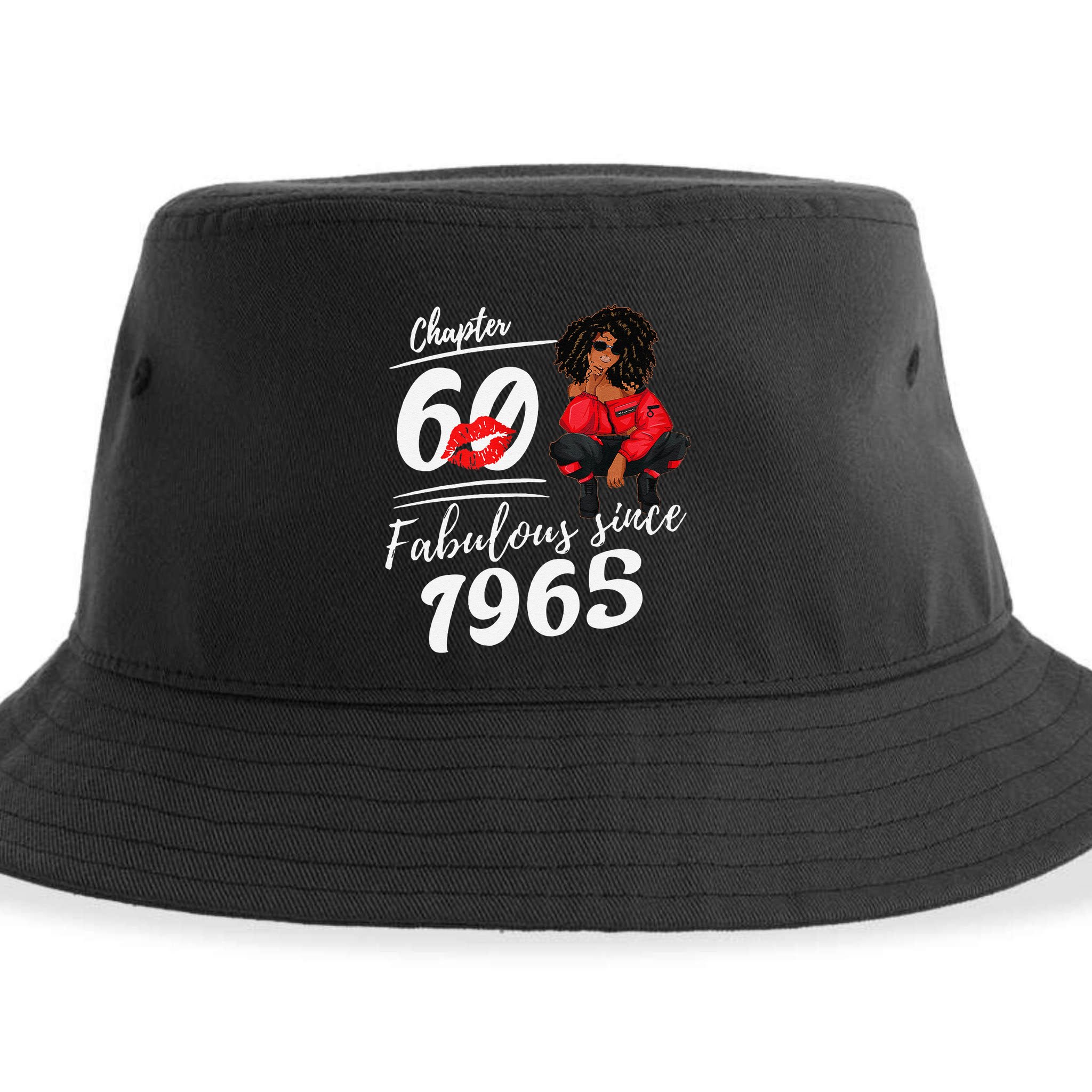 Chapter 60 Fabulous Since 1965 60th Birthday Queen Sustainable Bucket Hat