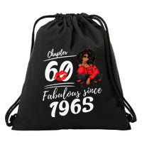 Chapter 60 Fabulous Since 1965 60th Birthday Queen Drawstring Bag