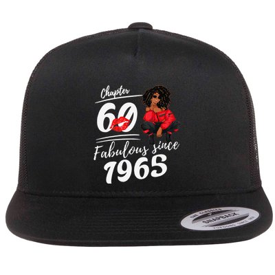 Chapter 60 Fabulous Since 1965 60th Birthday Queen Flat Bill Trucker Hat