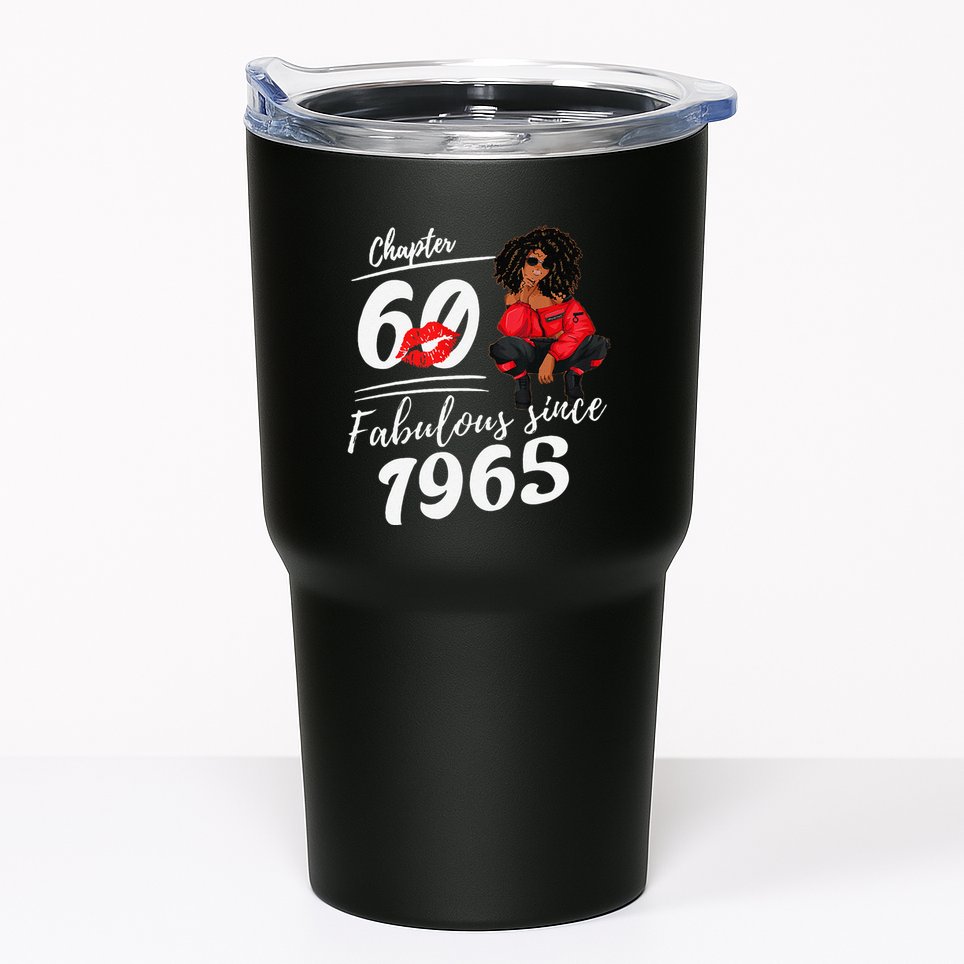 Chapter 60 Fabulous Since 1965 60th Birthday Queen Tumbler