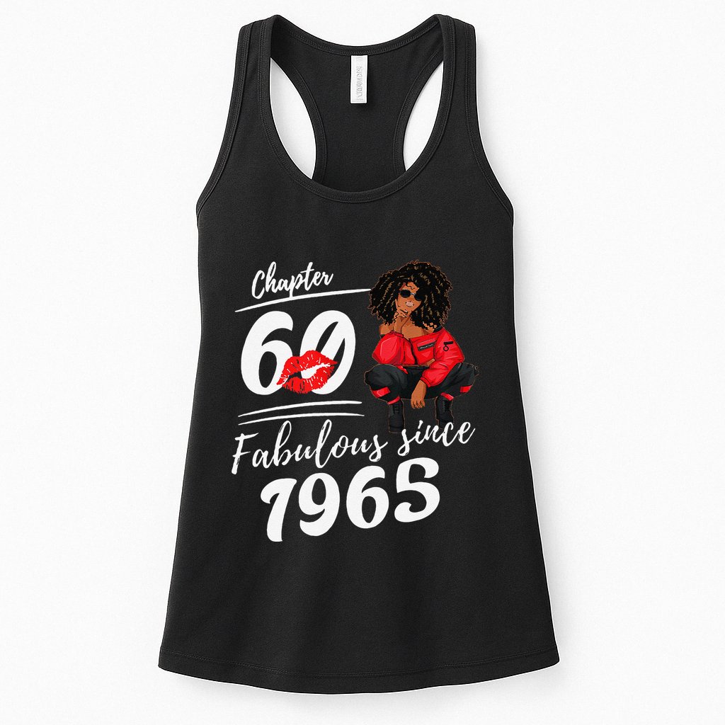 Chapter 60 Fabulous Since 1965 60th Birthday Queen Womens Tank Top