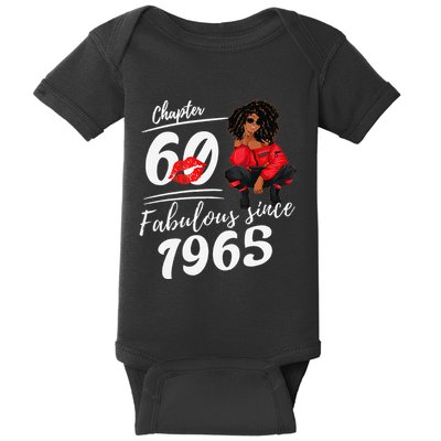 Chapter 60 Fabulous Since 1965 60th Birthday Queen Baby Bodysuit
