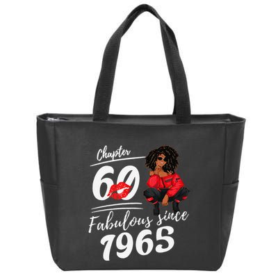 Chapter 60 Fabulous Since 1965 60th Birthday Queen Zip Tote Bag