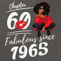 Chapter 60 Fabulous Since 1965 60th Birthday Queen Cotton Canvas Backpack