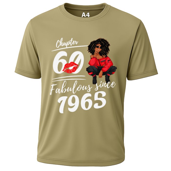 Chapter 60 Fabulous Since 1965 60th Birthday Queen Cooling Performance Crew T-Shirt