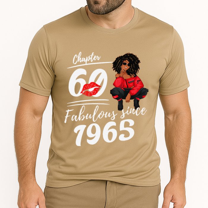 Chapter 60 Fabulous Since 1965 60th Birthday Queen Cooling Performance Crew T-Shirt