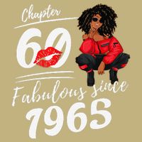 Chapter 60 Fabulous Since 1965 60th Birthday Queen Button