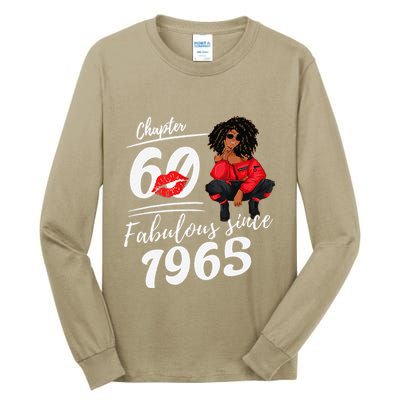 Chapter 60 Fabulous Since 1965 60th Birthday Queen Tall Long Sleeve T-Shirt