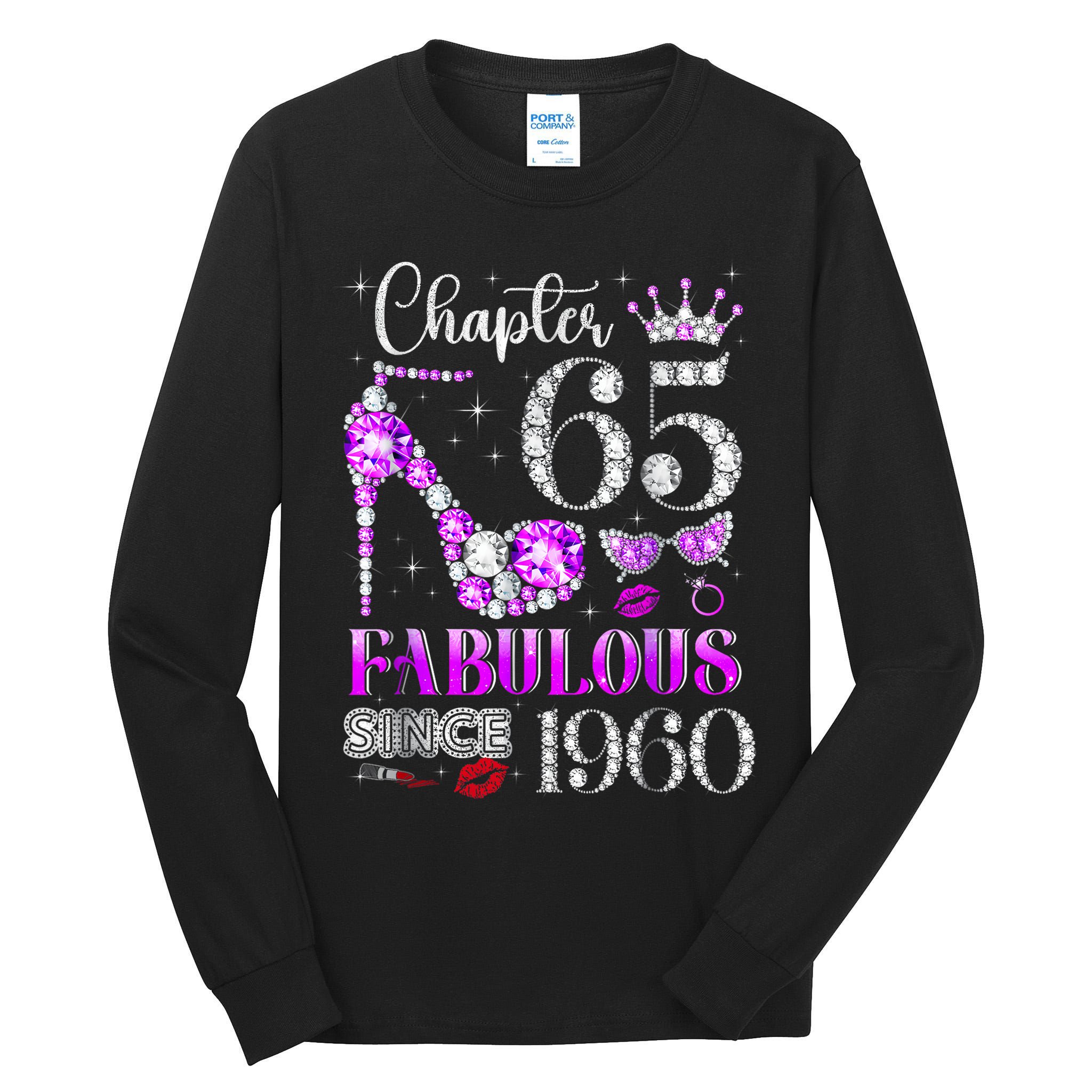 Chapter 65 Fabulous Since 1960 65th Birthday Women Ladies Tall Long Sleeve T-Shirt