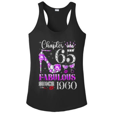 Chapter 65 Fabulous Since 1960 65th Birthday Women Ladies Ladies PosiCharge Competitor Racerback Tank