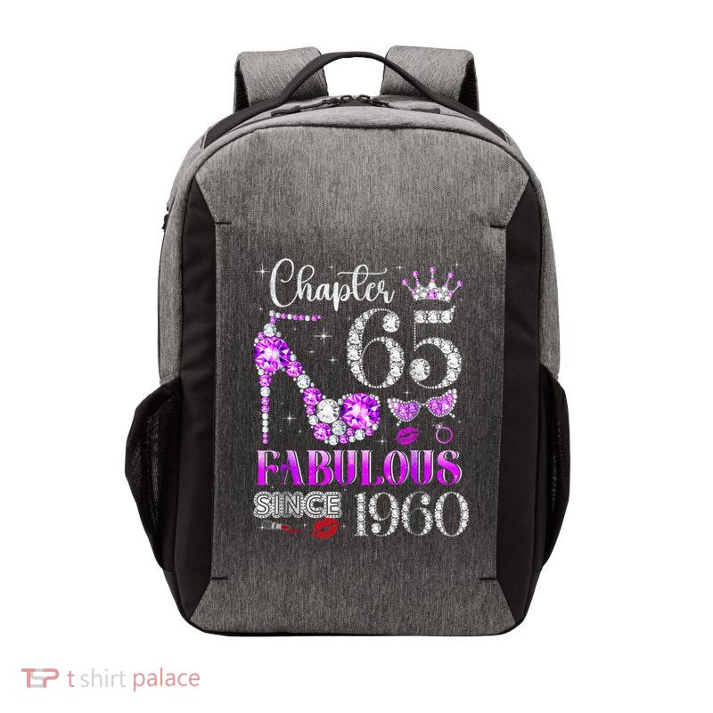 Chapter 65 Fabulous Since 1960 65th Birthday Women Ladies Vector Backpack