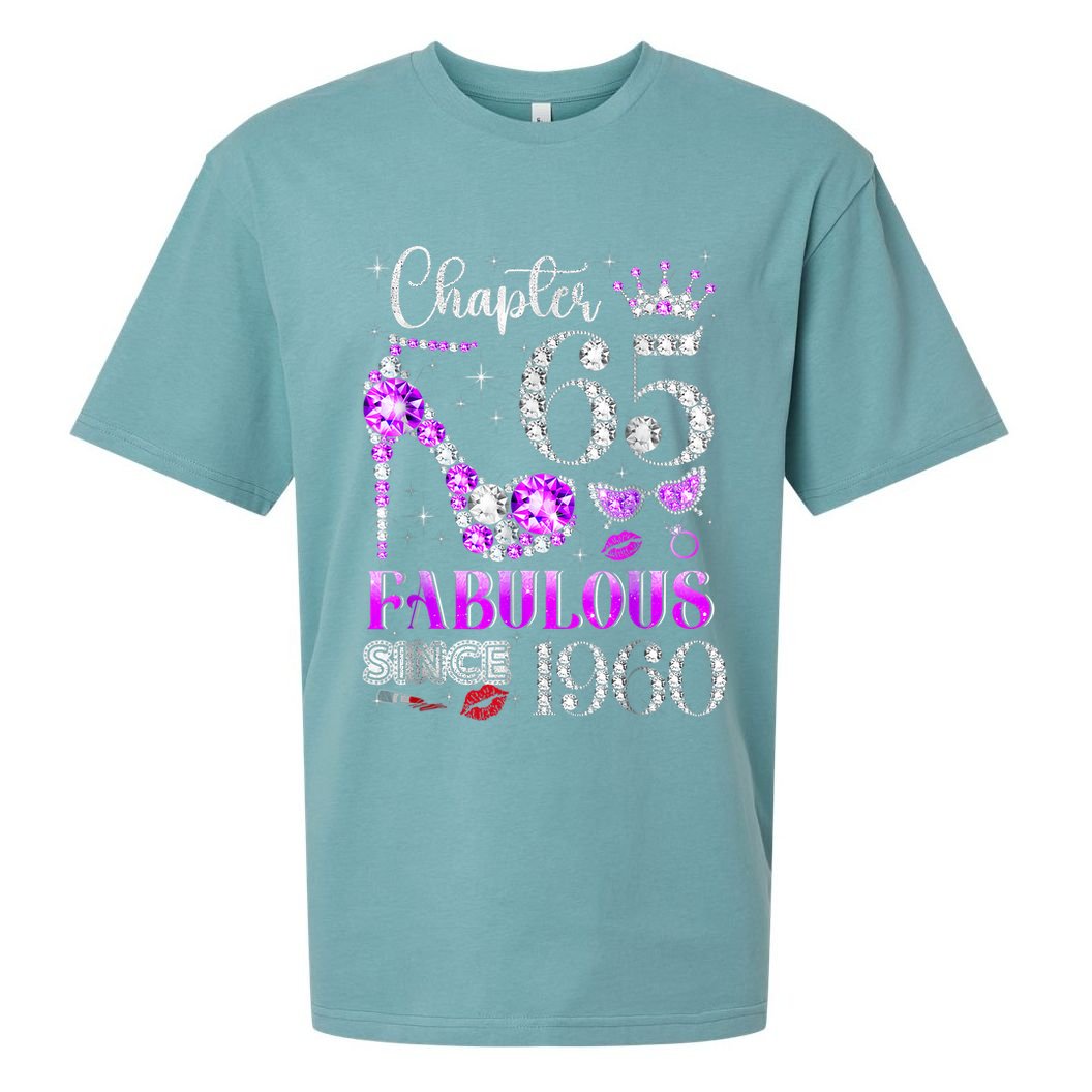 Chapter 65 Fabulous Since 1960 65th Birthday Women Ladies Sueded Cloud Jersey T-Shirt