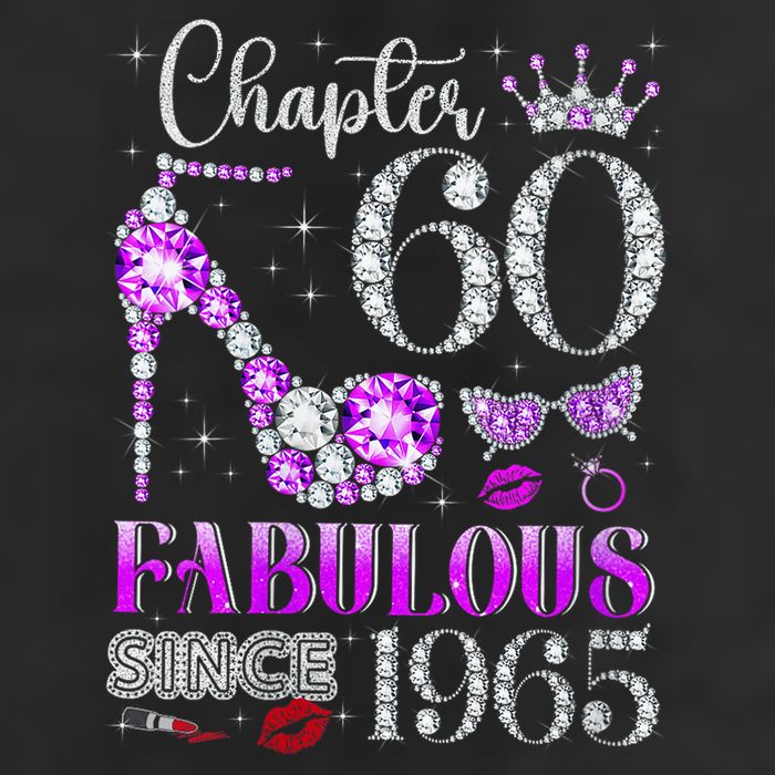 Chapter 60 Fabulous Since 1965 60Th Birthday Ladies 7 Panel Mesh Trucker Snapback Hat