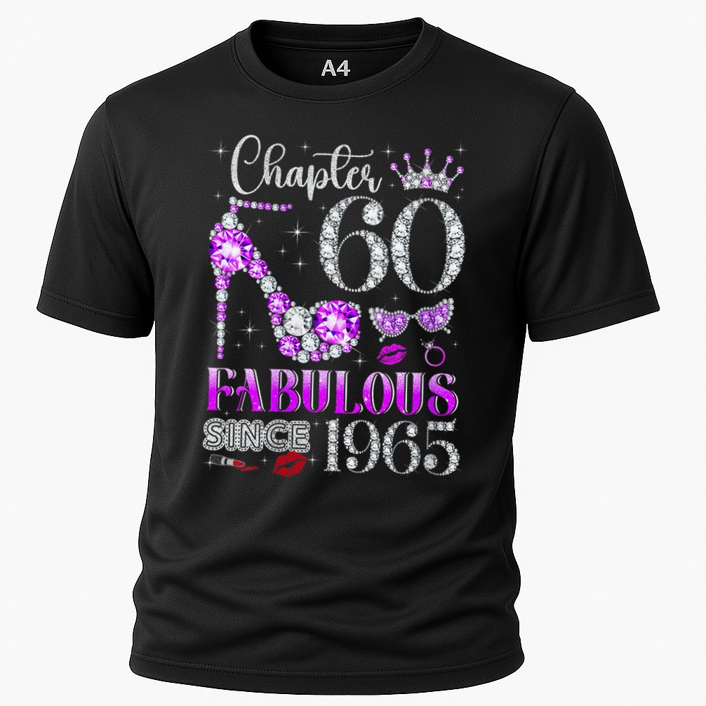 Chapter 60 Fabulous Since 1965 60Th Birthday Ladies Cooling Performance Crew T-Shirt