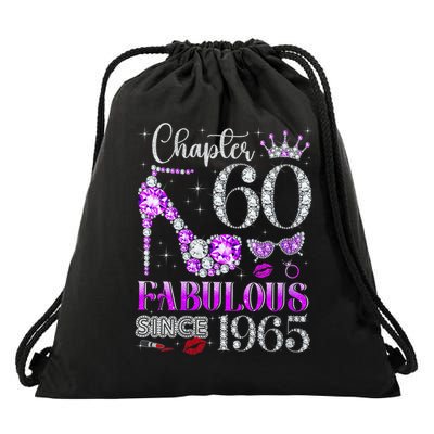 Chapter 60 Fabulous Since 1965 60Th Birthday Ladies Drawstring Bag