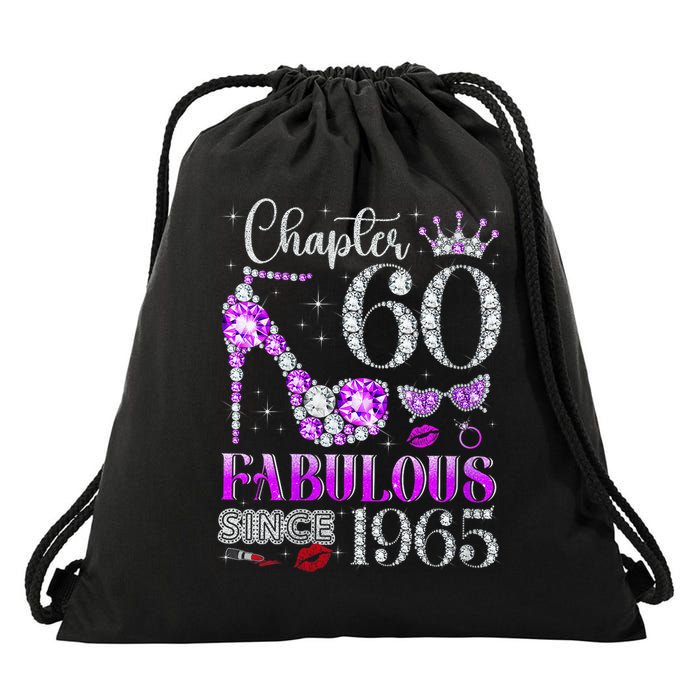 Chapter 60 Fabulous Since 1965 60Th Birthday Ladies Drawstring Bag