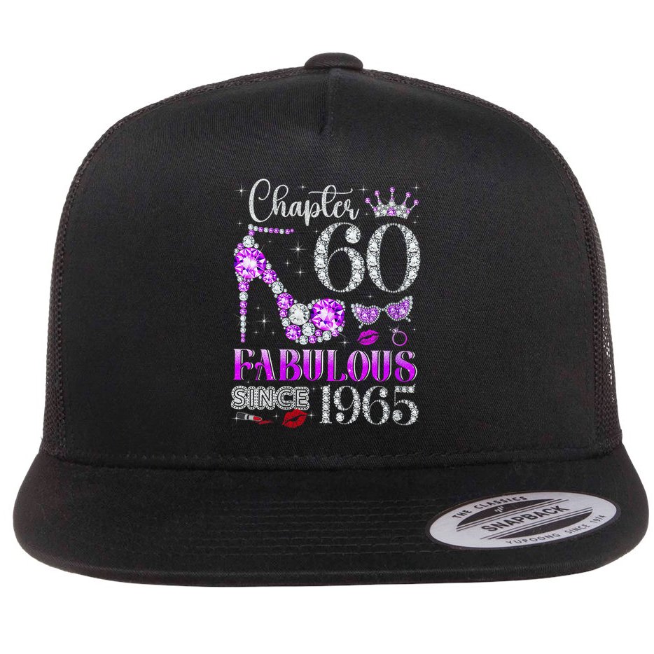 Chapter 60 Fabulous Since 1965 60Th Birthday Ladies Flat Bill Trucker Hat
