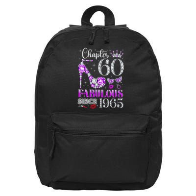 Chapter 60 Fabulous Since 1965 60Th Birthday Ladies 16 in Basic Backpack