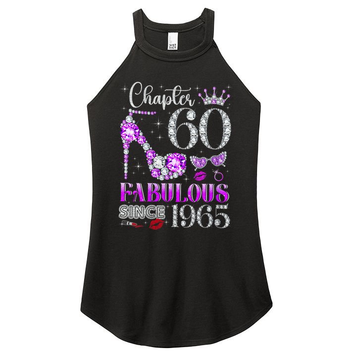 Chapter 60 Fabulous Since 1965 60Th Birthday Ladies Women's Perfect Tri Rocker Tank