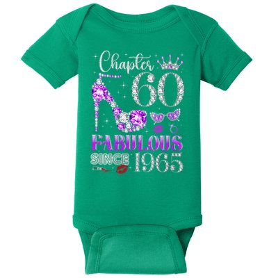 Chapter 60 Fabulous Since 1965 60Th Birthday Ladies Baby Bodysuit