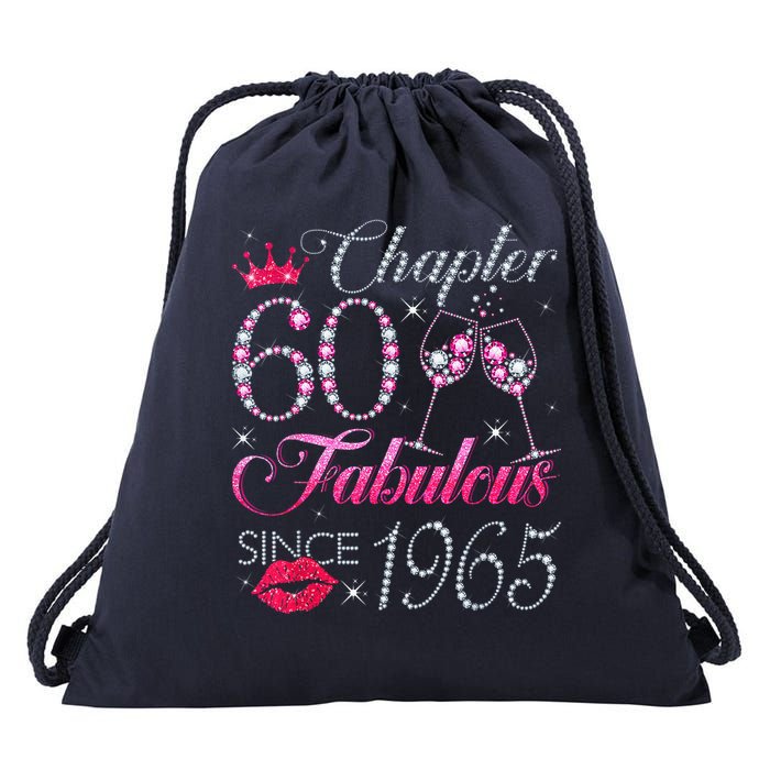 Chapter 60 Fabulous Since 1965 60Th Birthday Drawstring Bag