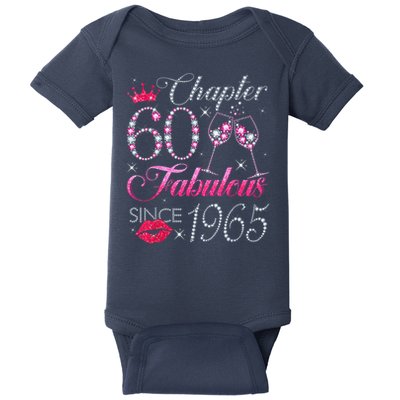 Chapter 60 Fabulous Since 1965 60Th Birthday Baby Bodysuit