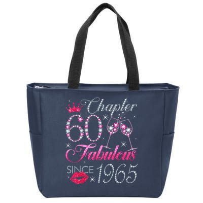 Chapter 60 Fabulous Since 1965 60Th Birthday Zip Tote Bag