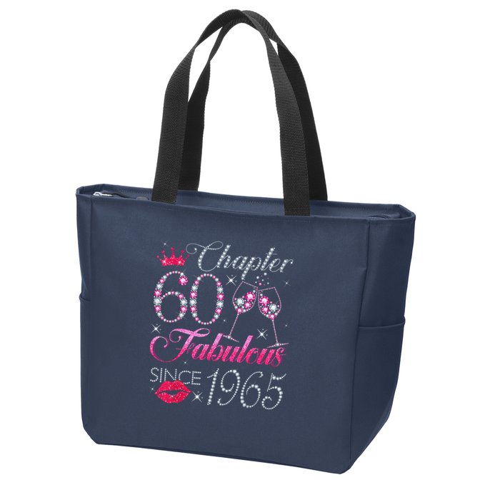 Chapter 60 Fabulous Since 1965 60Th Birthday Zip Tote Bag