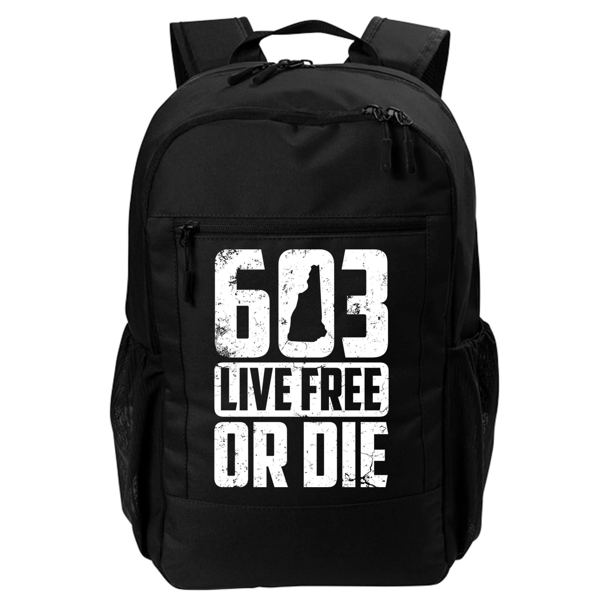 Cool 603 Live Free Or Die Funny New Hampshire Patriot Gift Backpack