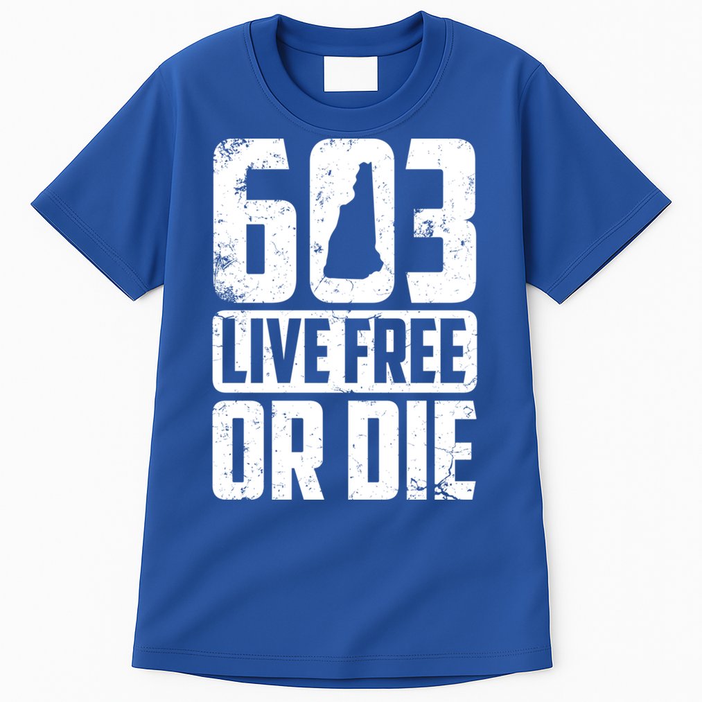 Cool 603 Live Free Or Die Funny New Hampshire Patriot Gift Tall T-Shirt