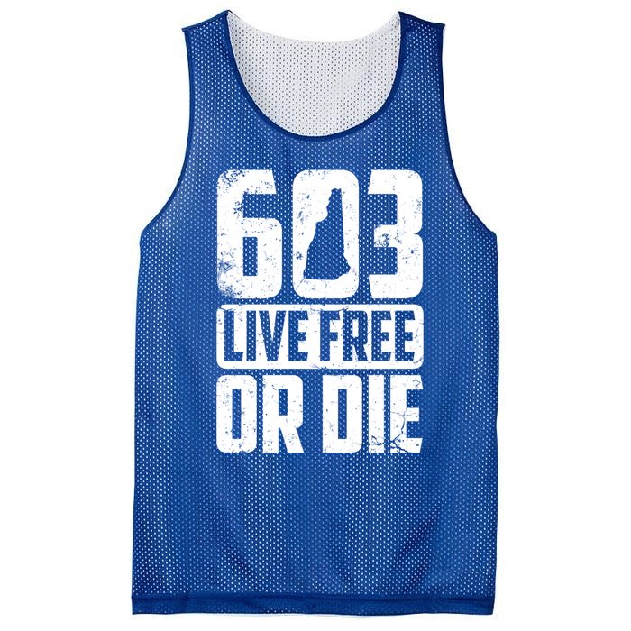 Cool 603 Live Free Or Die Funny New Hampshire Patriot Gift Mesh Reversible Basketball Jersey Tank