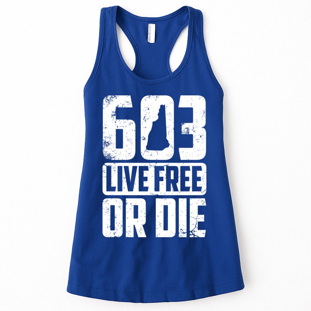 Cool 603 Live Free Or Die Funny New Hampshire Patriot Gift Womens Tank Top