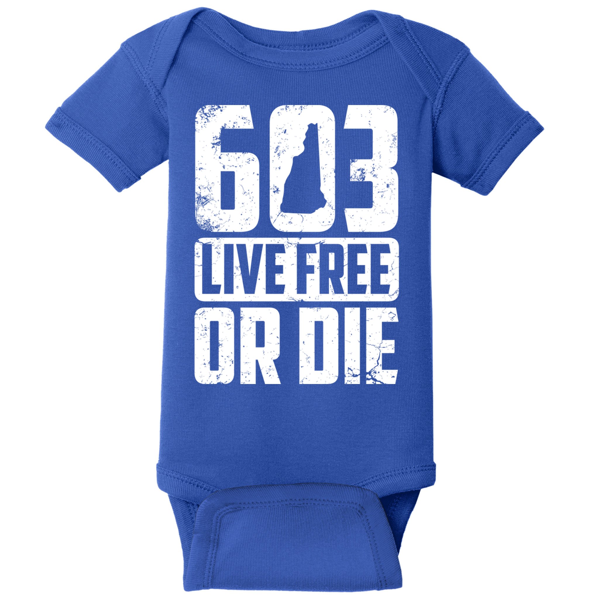 Cool 603 Live Free Or Die Funny New Hampshire Patriot Gift Baby Bodysuit