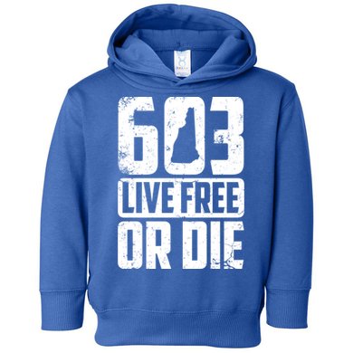 Cool 603 Live Free Or Die Funny New Hampshire Patriot Gift Toddler Hoodie