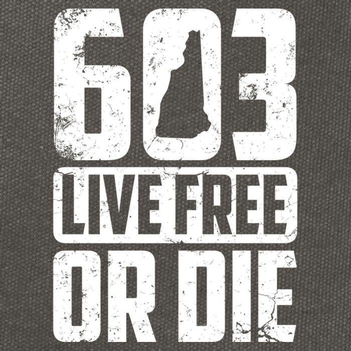 Cool 603 Live Free Or Die Funny New Hampshire Patriot Gift Cotton Canvas Backpack