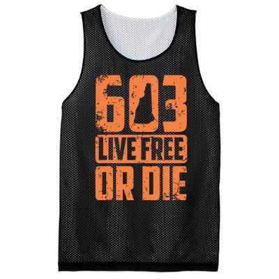 Cool 603 Live Free Or Die Funny New Hampshire Patriot Gift Mesh Reversible Basketball Jersey Tank