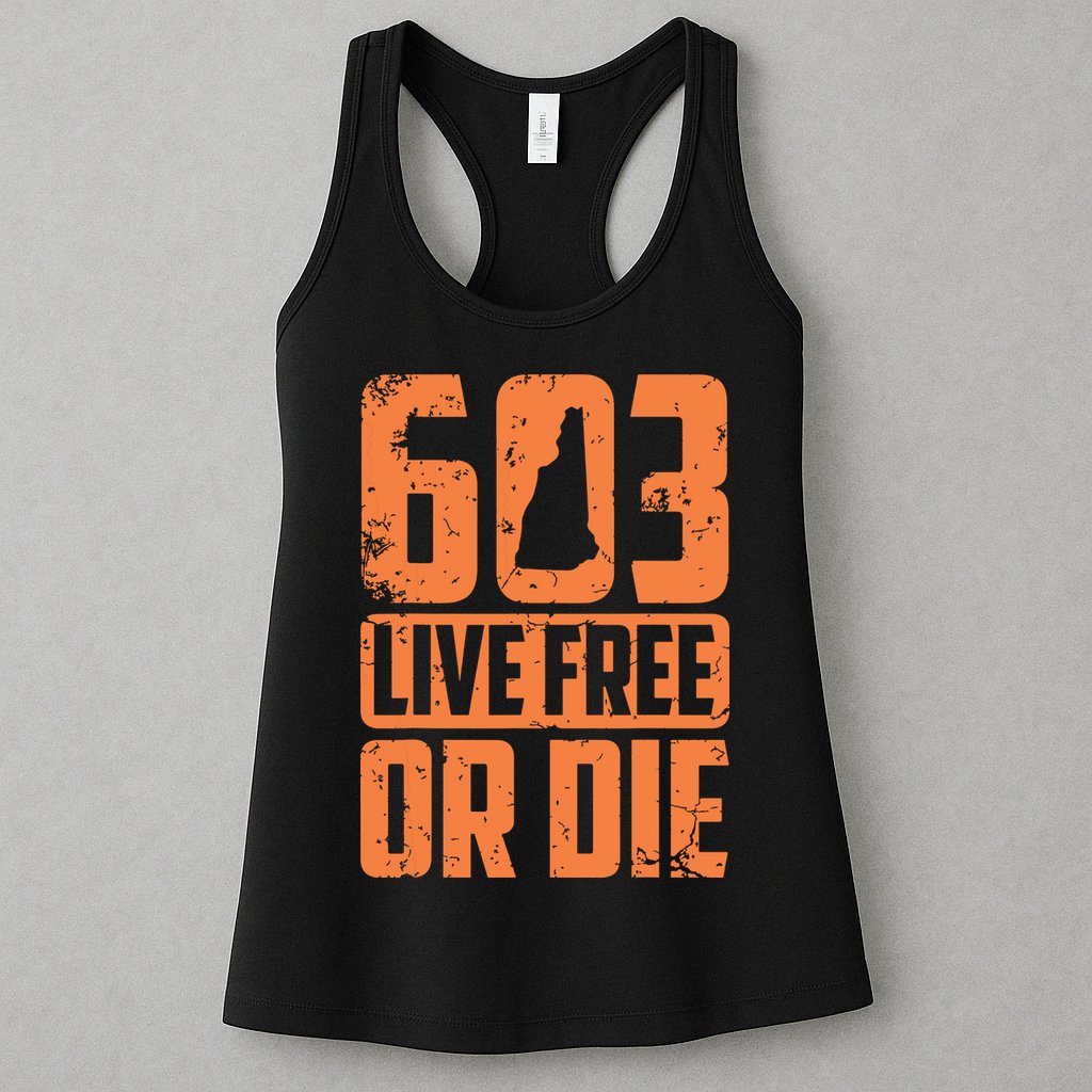 Cool 603 Live Free Or Die Funny New Hampshire Patriot Gift Womens Tank Top
