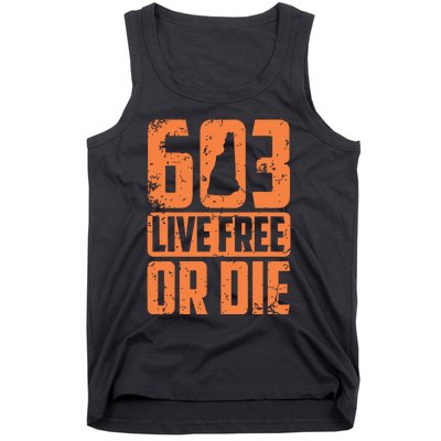 Cool 603 Live Free Or Die Funny New Hampshire Patriot Gift Tank Top