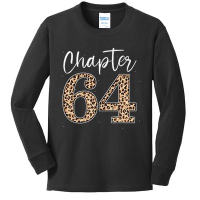 Chapter 64 Leopard For 64th Birthday Kids Long Sleeve Shirt