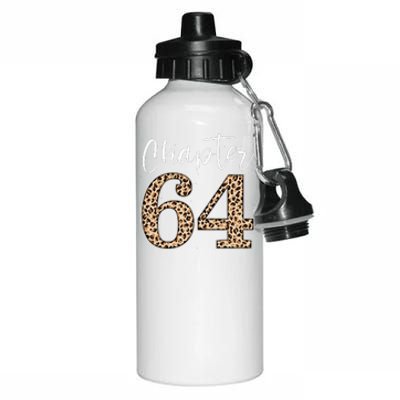 Chapter 64 Leopard For 64th Birthday Aluminum Water Bottle