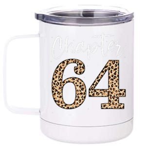 Chapter 64 Leopard For 64th Birthday 12 oz Stainless Steel Tumbler Cup