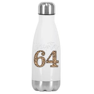 Chapter 64 Leopard For 64th Birthday Stainless Steel Insulated Water Bottle